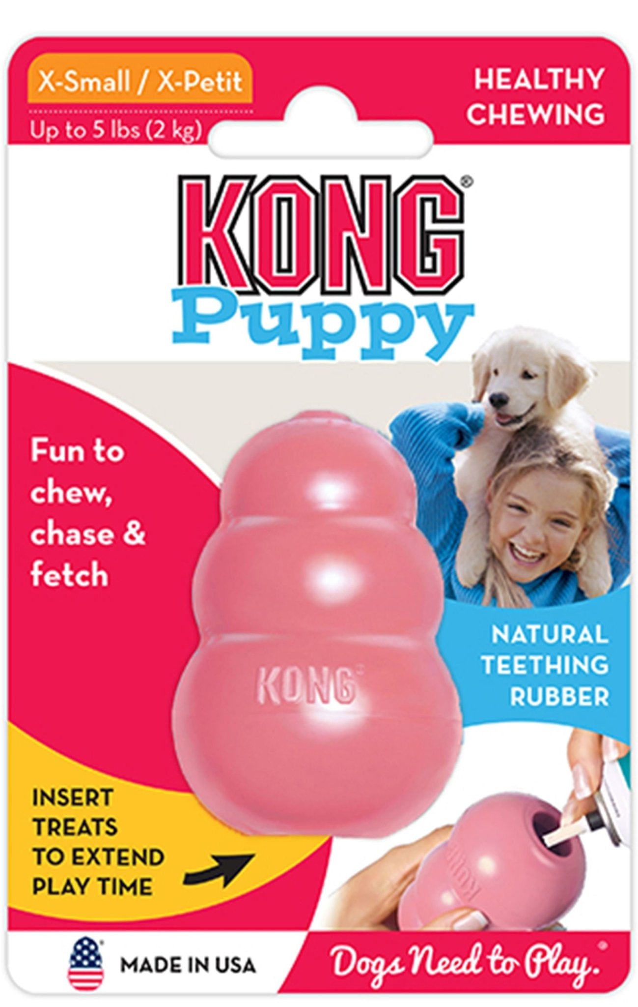 Puppy KONG Treat-Stuffing Chew Dog Toy
