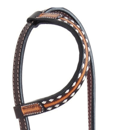 Rafter T Tooled Sunflower with Buckstitch One Ear Headstall