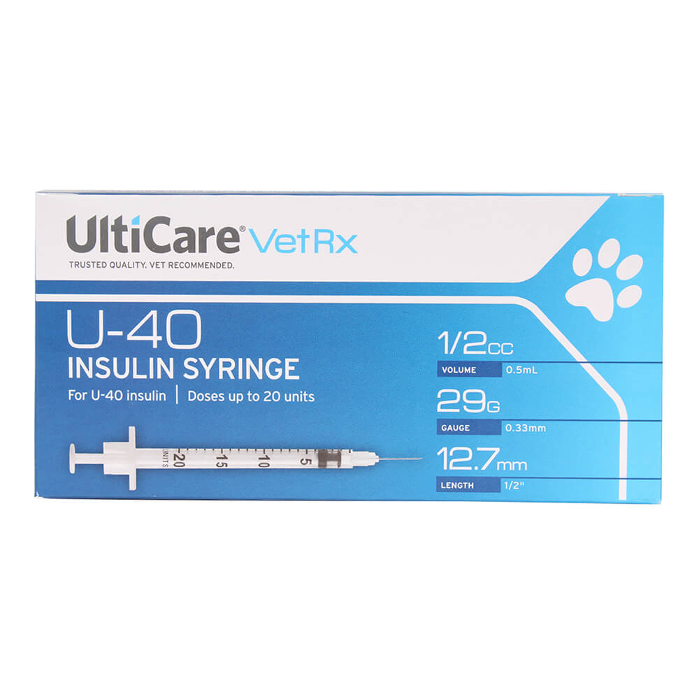 UltiCare U-40 Insulin Syringes, 29ga x ½", Box of 100 ct