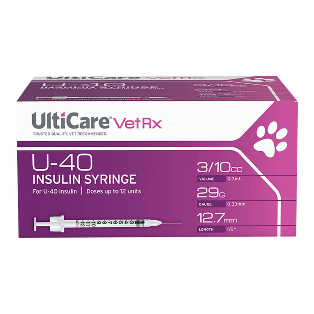UltiCare U-40 Insulin Syringes, 29ga x ½", Box of 100 ct