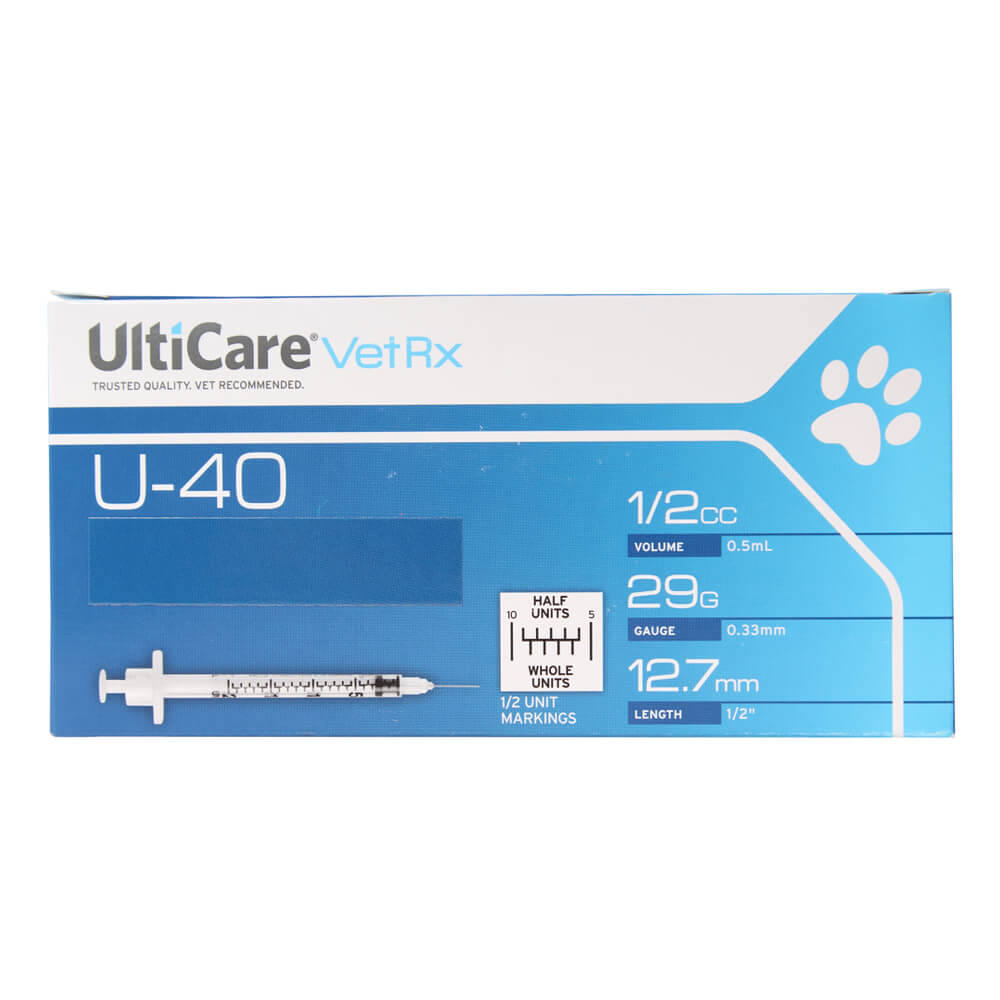 UltiCare U-40 Insulin Syringes, 29ga x ½", Box of 100 ct