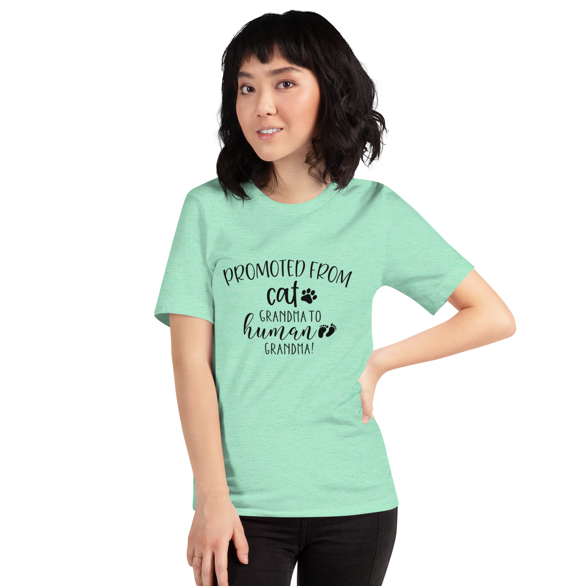 Promoted from Cat Grandma to Human Grandma T-Shirt