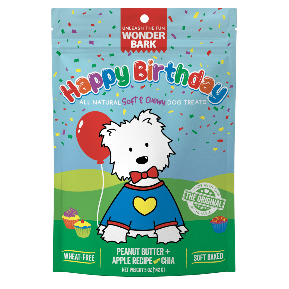 Wonder Bark Everyday Happy Birthday Dog Treats – Soft-Baked, Natural, Grain-Free Treats for Dogs